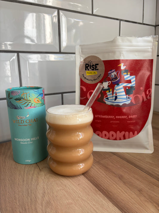 HOW TO MAKE A DIRTY CHAI USING RISE COFFEE & WILD CHAI