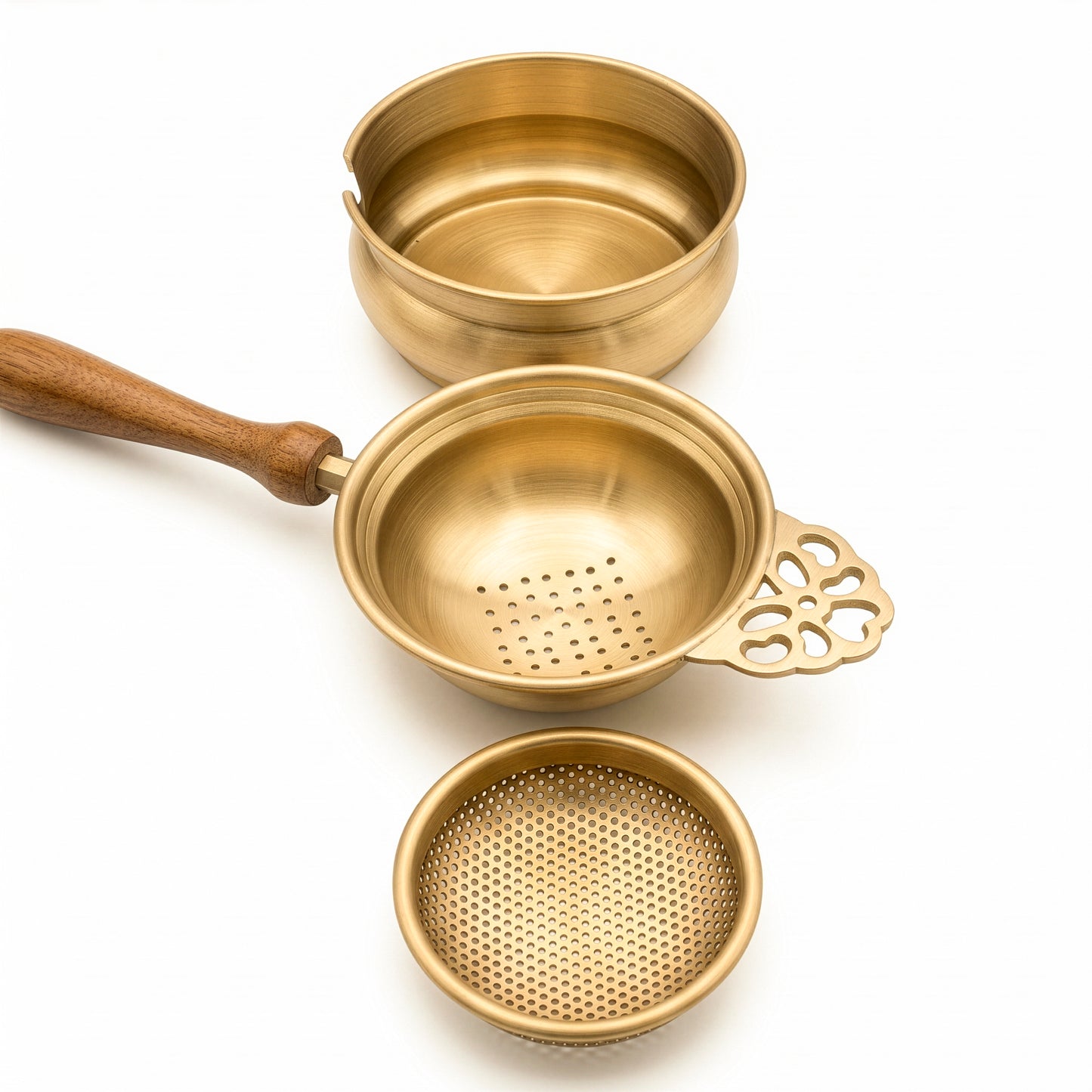 Brass Tea Strainer Gift Set