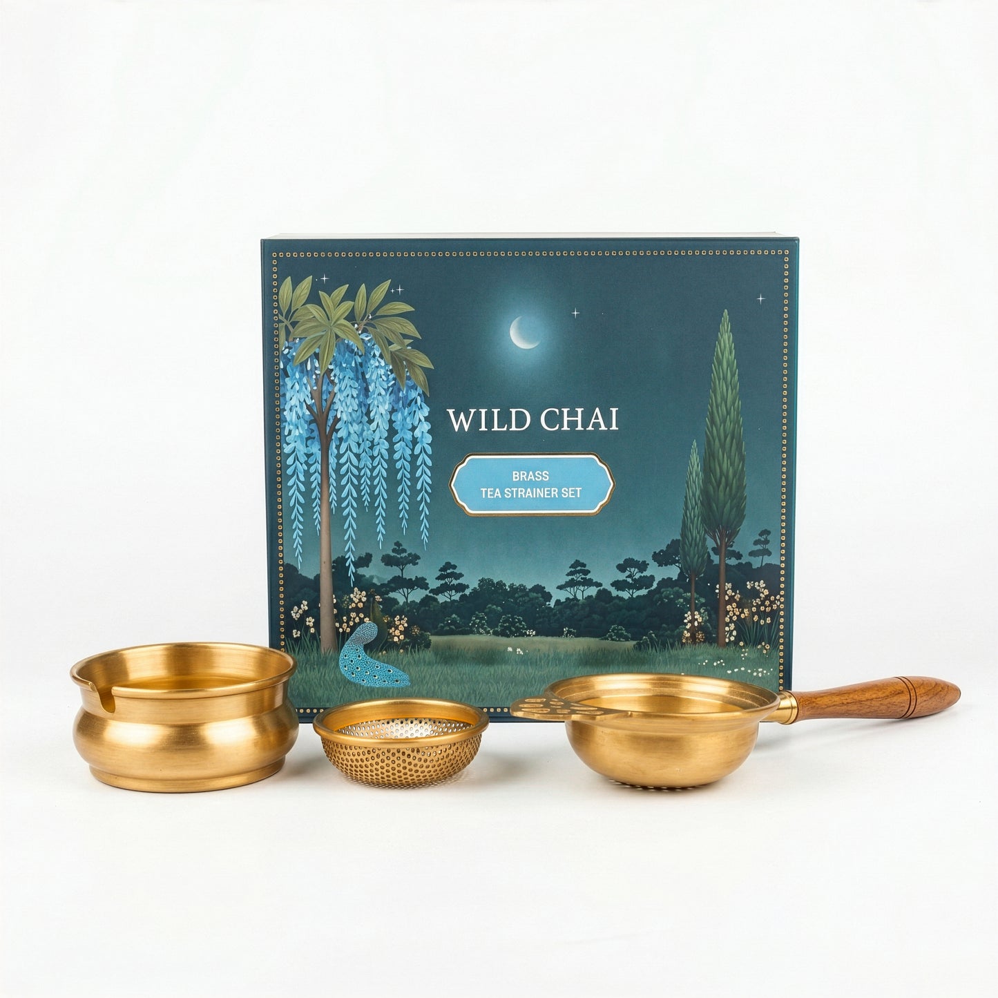 Brass Tea Strainer Gift Set