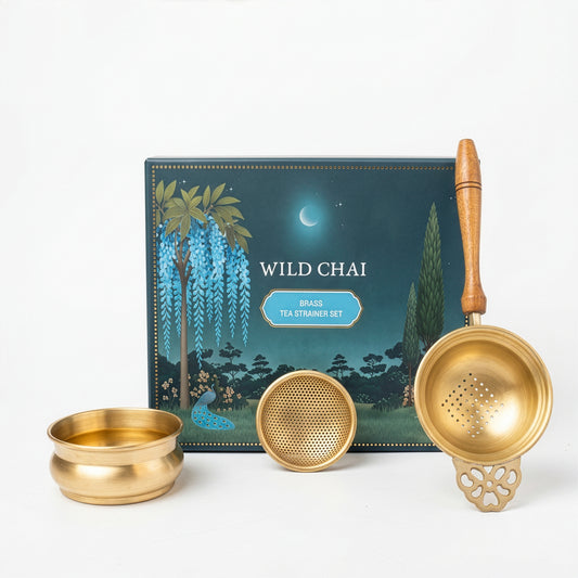 Brass Tea Strainer Gift Set