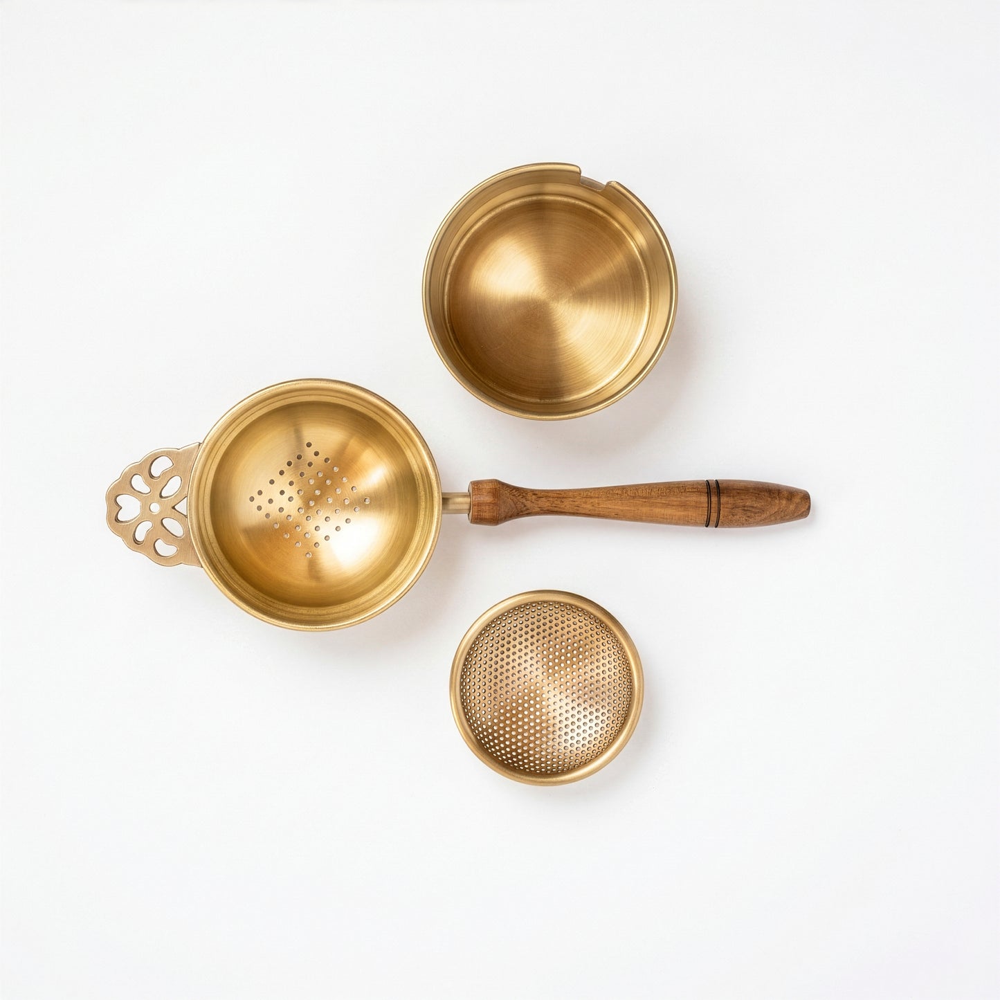 Brass Tea Strainer Gift Set