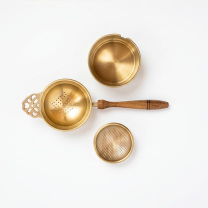 Brass Tea Strainer Gift Set